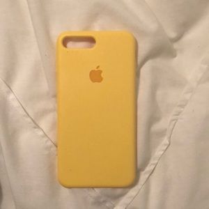 Yellow 8+ Apple Silicone Phone Case